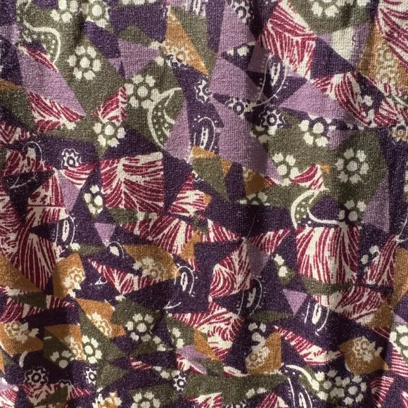 Brand New LuLaRoe Size XXS Plum, Olive, Golden Print Nicole Dress - Picture 3 of 8